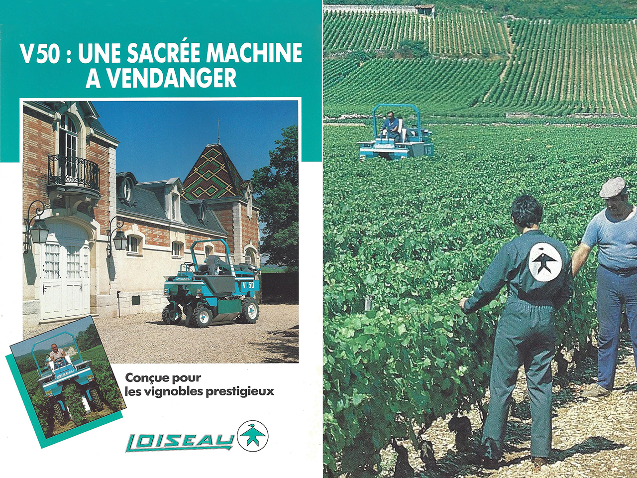 Ancienne machine à vendanger Loiseau V50